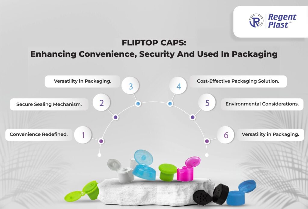 Fliptop Caps Enhancing Convenience, Security and Used in Packaging
