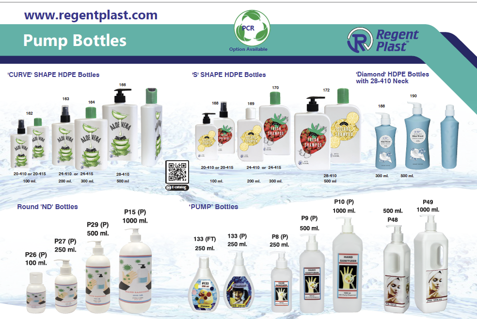 Pump bottles Regent Plast